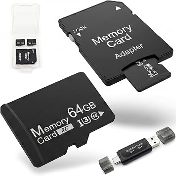 64GB Micro SD Card 2-Pack for Dash Cam&Security Camera, A1 U3 V30 Class 10