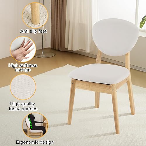 Miniatura 8 de Karl home Mid-Century Modern - Juego de mesa de comedor de madera de 5 piezas para 4, juego de mesa y sillas compacto de mediados de siglo para