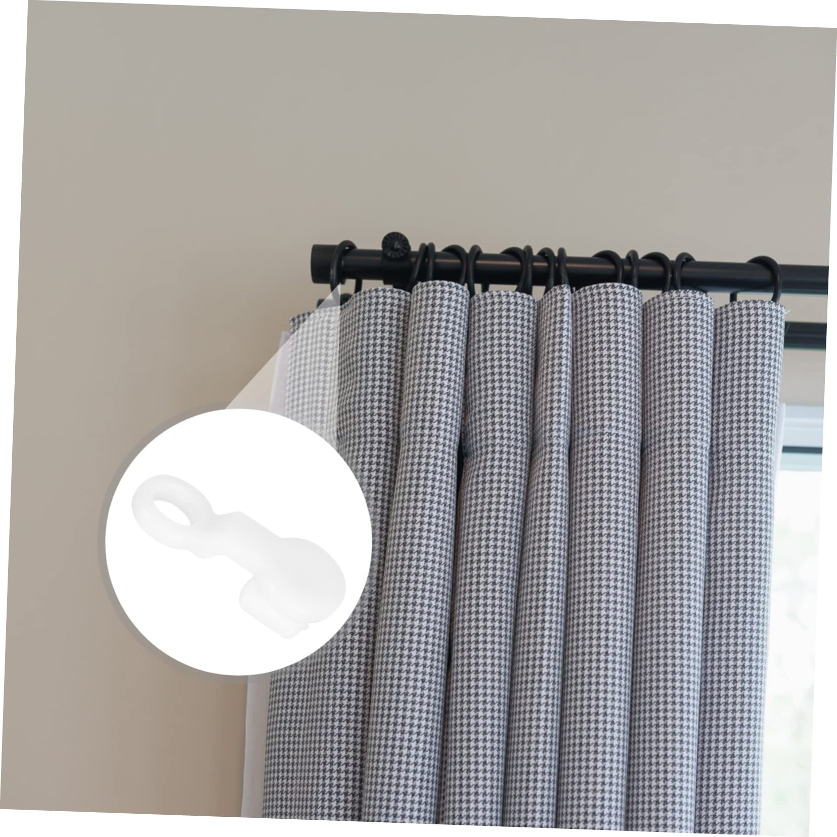 MAGICLULU 1Set Plastic Curtain Roller Track System Side Rollers End Caps for Smooth Gliding of Curtains Drapes and Sheers and Lightweight Plastic