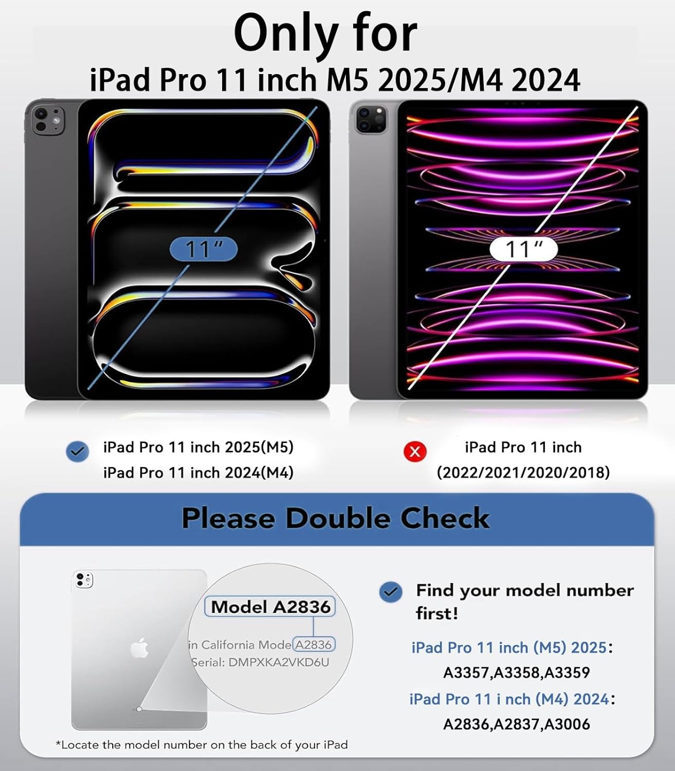 BENTOBEN Magnetic for iPad Pro 11 Inch Case (M5/M4) 2025/2024, Translucent Matte Back Slim Soft TPU Bumper Lightweight Shockproof Protective Women Girls Boys Tablet Case Cover, Black - Image 2