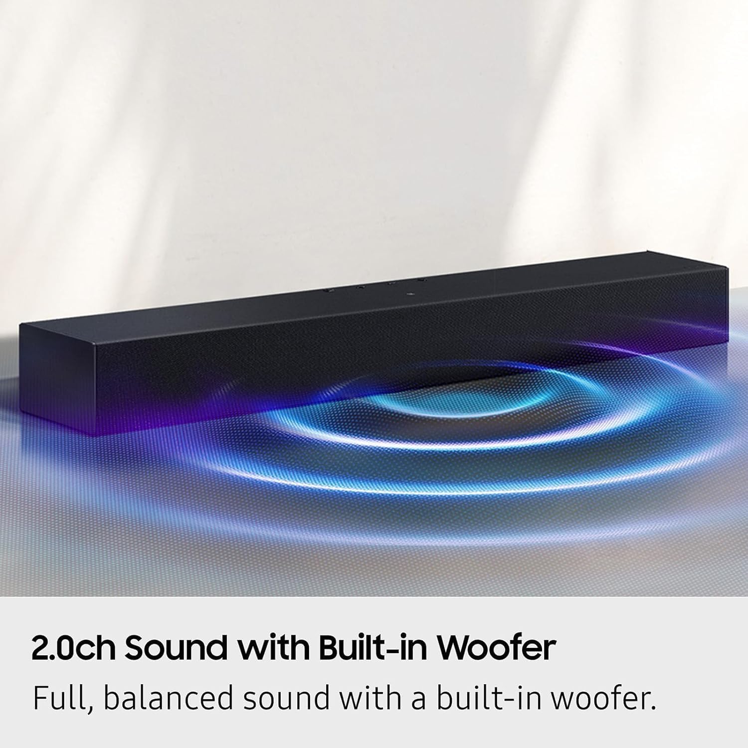 Samsung S-Series HW-400F 2.0ch with Built-in Woofer, Voice Enhance & Night Mode, Surround Sound Expansion, Adaptive Sound, Movie & Gaming