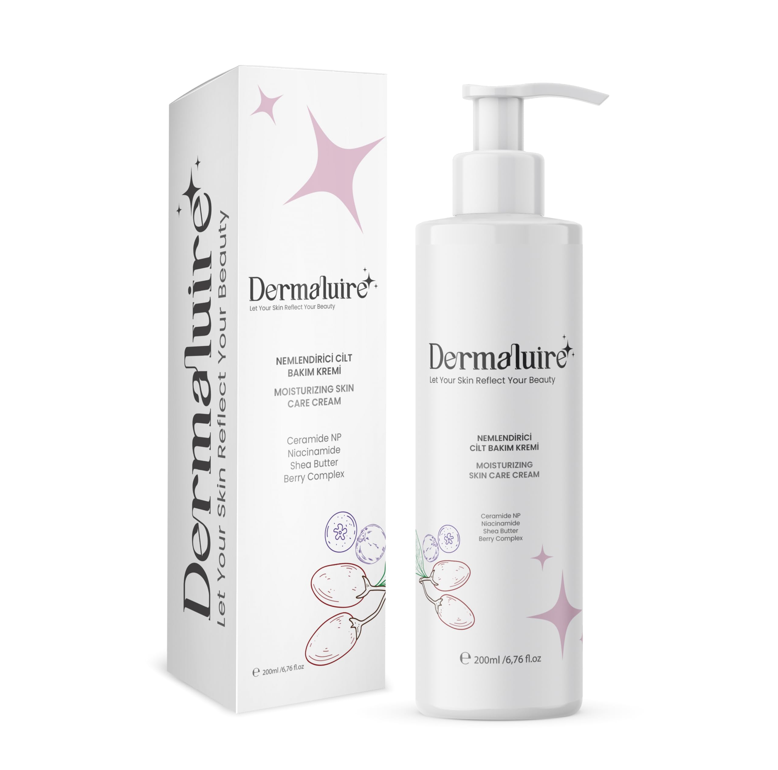 Dermaluire Nemlendirici Yüz Ve Vücut Cilt Bakım Kremi - Ceramide Np, Niacinamide, Shea Butter Içerikli - 200ml