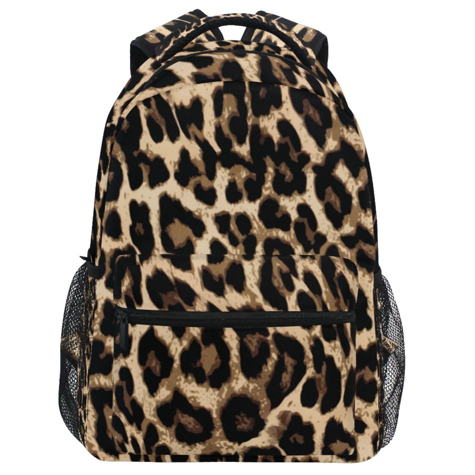 Oarencol Leopard Backpack Animal Skin Print Bookbag Daypack Travel Hiking Camping School Laptop Bag