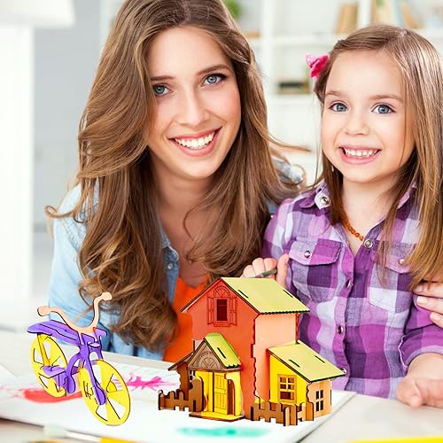 Vista 28 de calary Rompecabezas de madera 3D de simulación de dinosaurio, conjunto de juguetes para niños y adultos, juego de 6