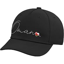 Uman Simple Love Omani Flag Heart on Oman Adjustable Baseball Hat