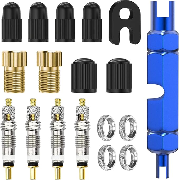 Flintronic Presta Valve Core Set, 18PCS Presta Valve Core Replacement