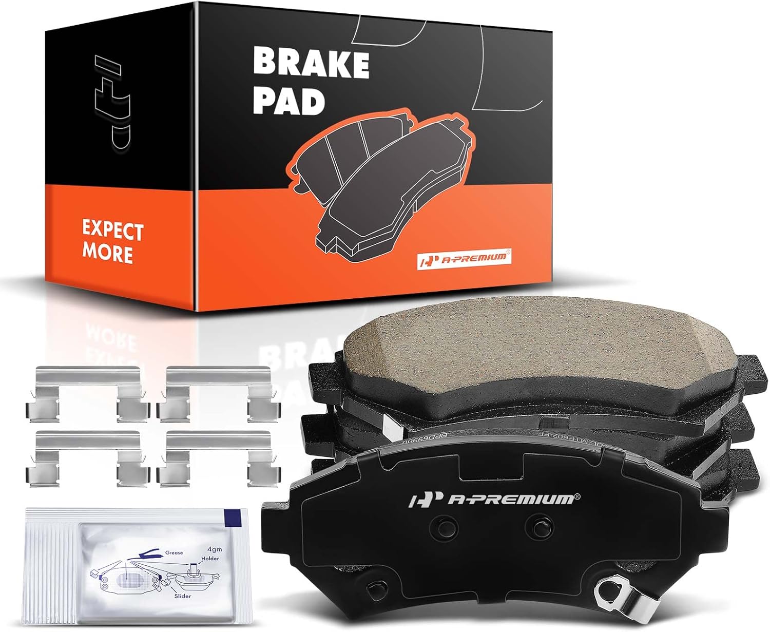 A-Premium Front Ceramic Brake Pads Set Compatible with Buick, Cadillac, Chevy, Oldsmobile and Pontiac Models - Century, LeSabre, Regal, Riviera, Eldorado, Seville, Impala, Venture, Aurora
