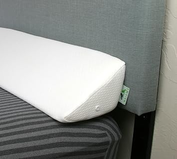 Insieme King Size Headboard Gap Filler White. Long Bed Wedge Pillow for Covering Gaps Between Bed & Headboard or Wall with Pillow Support 76x8x6 inch