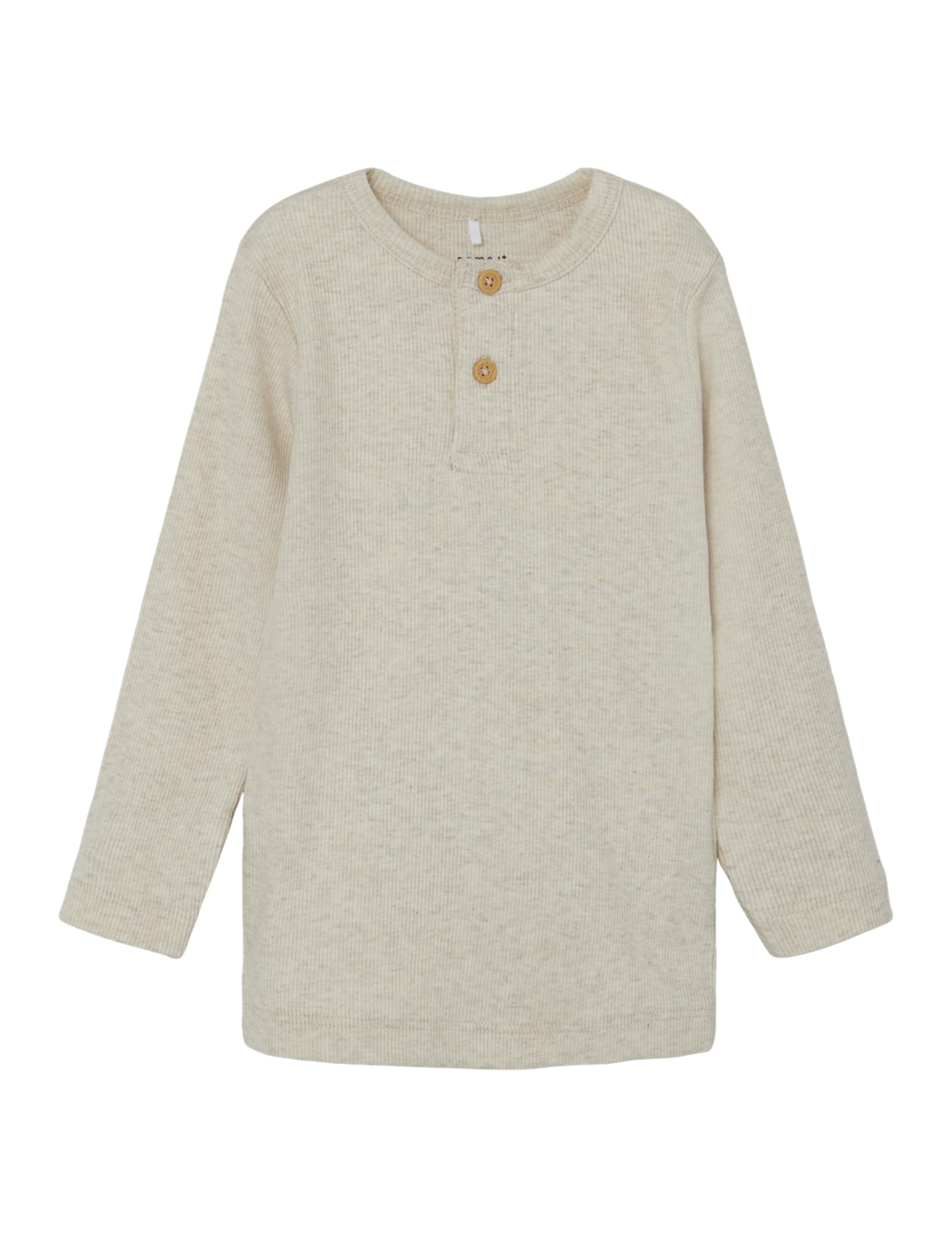 Name It Langarmshirt NMMKAB LS TOP NOOS, Jungen, Gr. 116, Peyote Melange, Feinripp