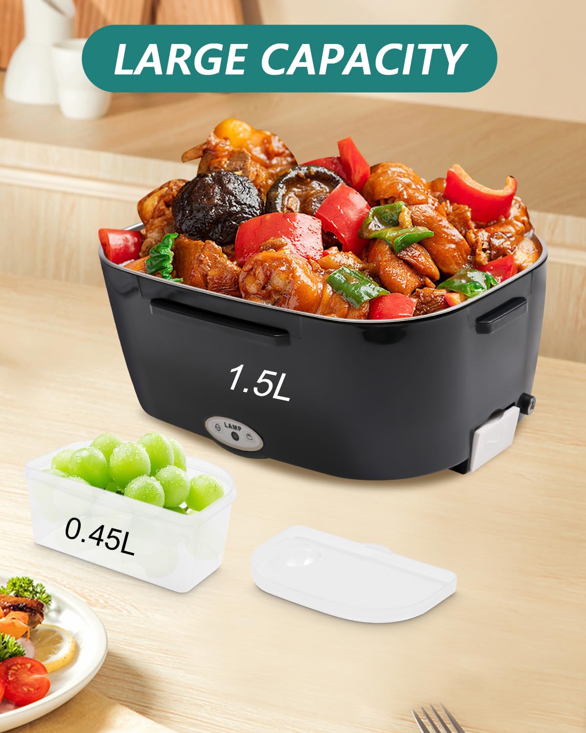 Scaldavivande Elettrico Portatile - 220V/12V/24V, Con Borse Isolate, Per Auto E Ufficio - Foto 2