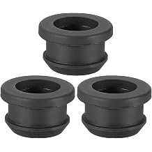 PATIKIL 20mm / 13/16 Inch Drill Hole,5/8 Inch ID Rubber Grommets, 3Pcs Top Hat Grommet for Wiring Eyelet Ring Gasket Automotive Firewall Cable Hole Plugs Wires Protection, Black