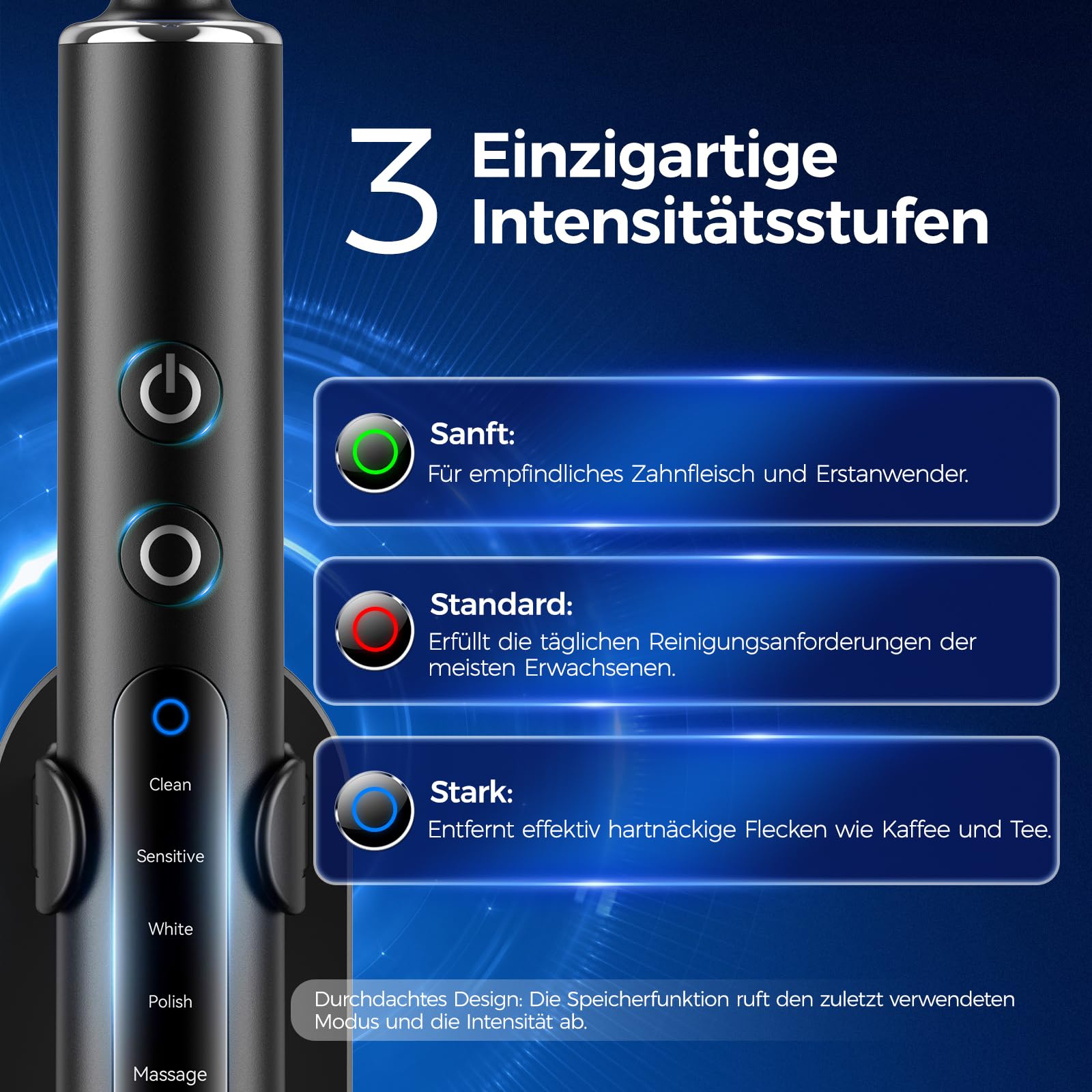 Elektrische Zahnbürste 2er Set Schwarz + Weiß, drehbar, für Erwachsene und Kinder, 3 Intensitäten, 5 Modi, elektrische Zahnbürste mit 12 Bürstenköpfen, 2 Reiseetuis, IPX7 wasserdicht, Akku 120 Tage