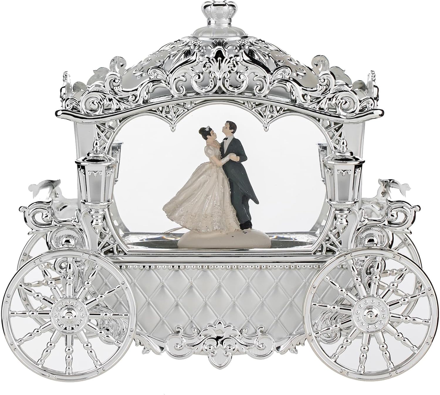 Princess Carriage Snow Globe Music Box Gifts for Kids Friends Little Girls Women Daughter Sister Lover Birthday Valentine's Day Weddings Anniversaries Decor Christmas Decorations (Couple)