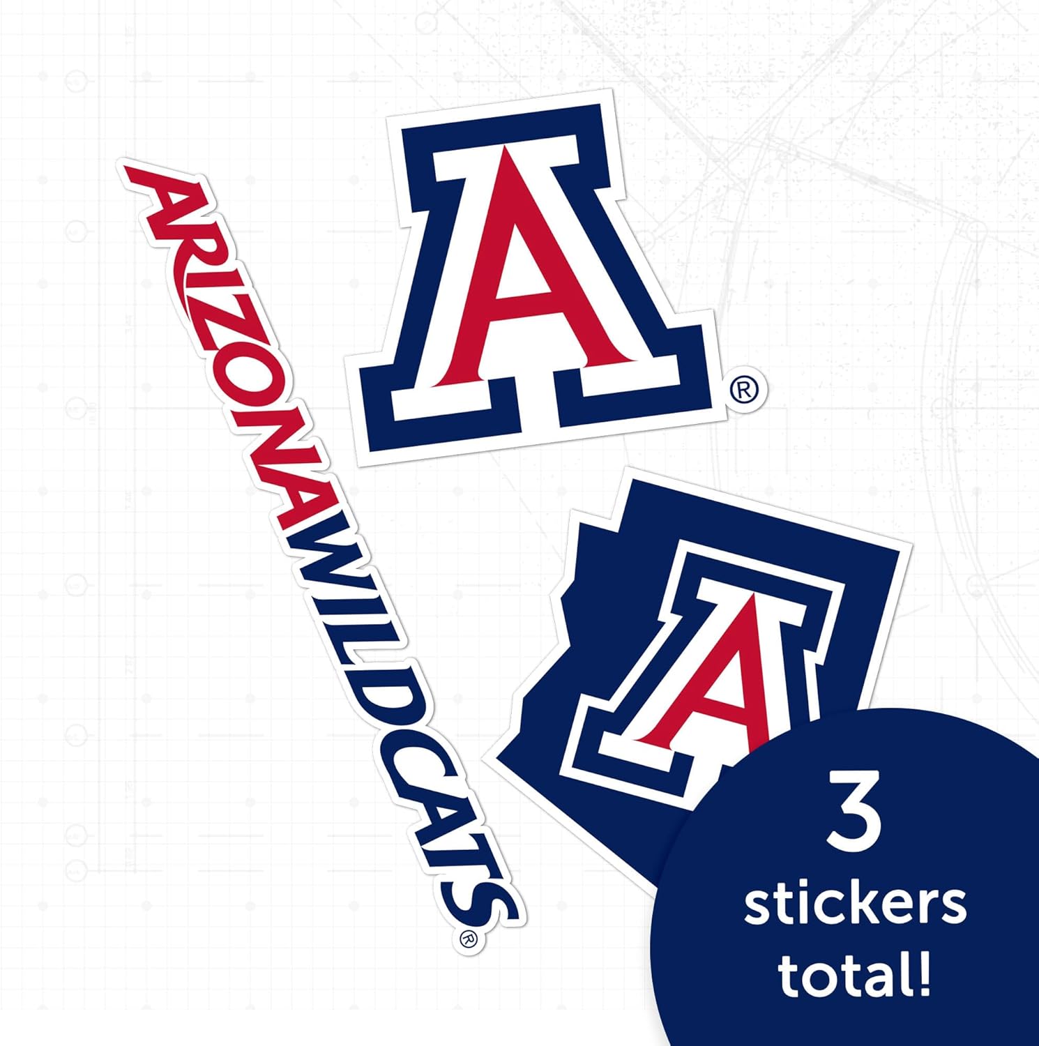 Desert Cactus University of Arizona UA Wildcats Sticker Vinyl Decals Laptop Water Bottle Car Scrapbook T5 (Type 5-1) - Image 5