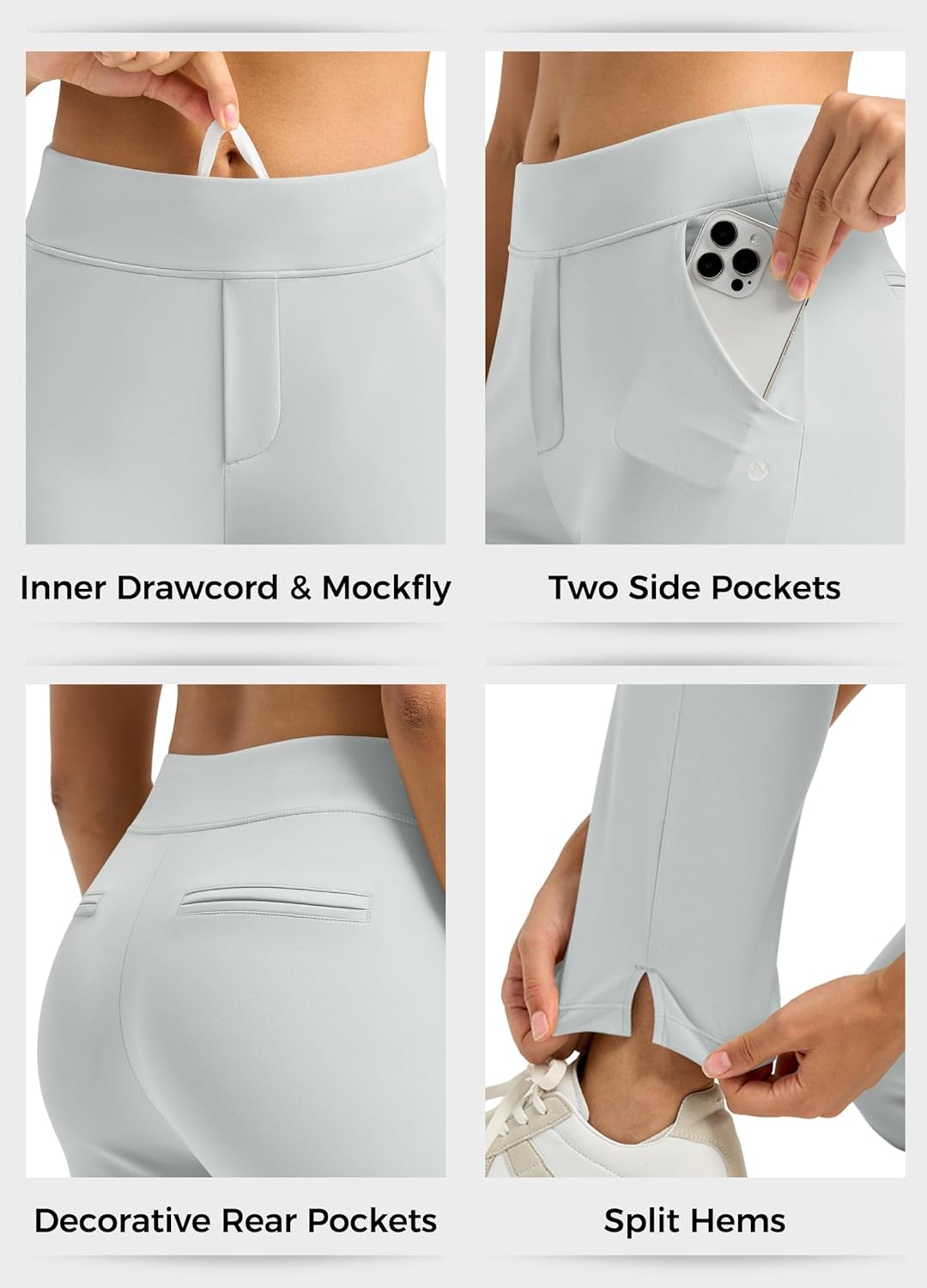 Willit Women's Golf Pants Ankle Travel Stretch Petite Pants for Casual Dress Work with 2 Pockets - Image 4