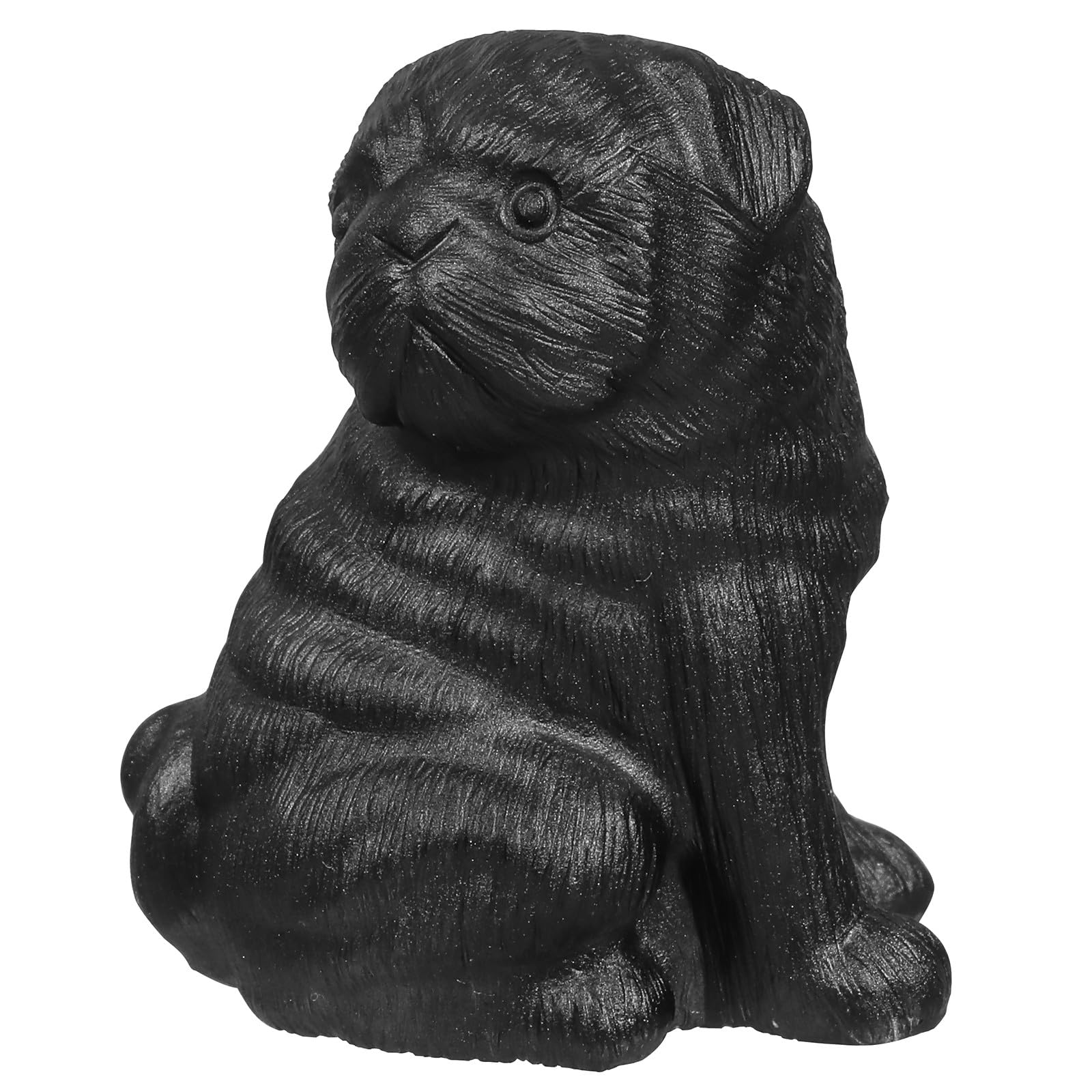 TUMBEELLUWA Black Obsidian Pug Dog Figurine ...