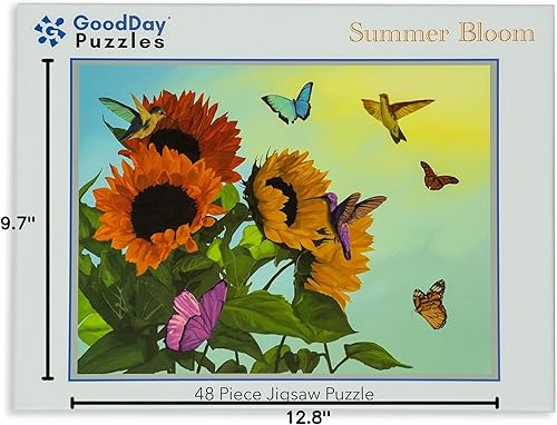 Miniatura 8 de GoodDay Puzzles Rompecabezas de 48 piezas grandes "Summer Bloom"  Actividades de demenciaAlzheimer para personas mayores  Rompecabezas fácil para