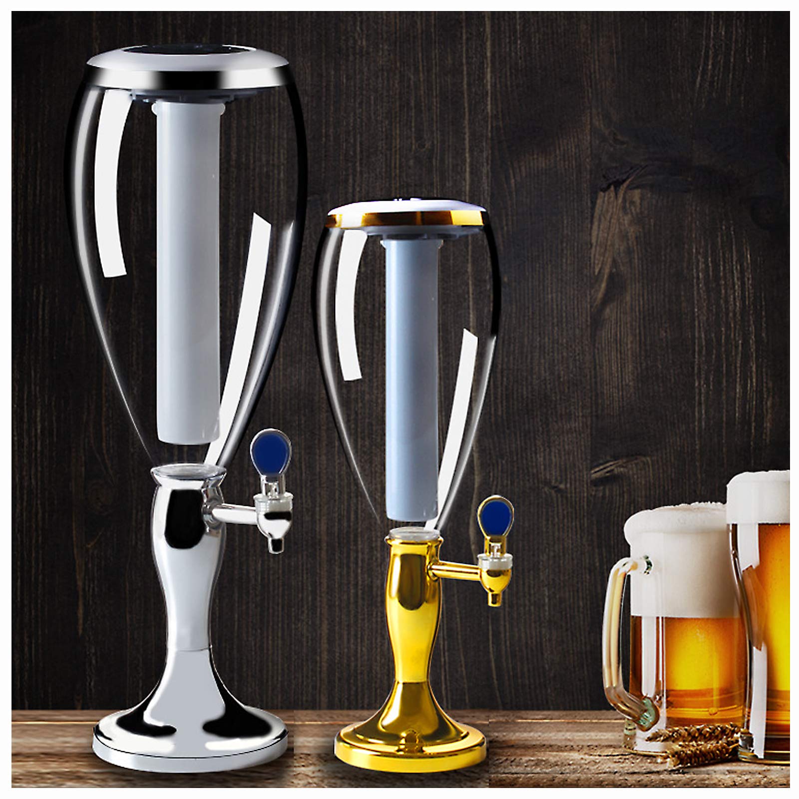 LJJ Dispensador De Cerveza, Barril De Cerveza De 1.5l / 3l, Barril De Cerveza con Grifo De Cerveza, Dispensador De Cerveza, Dispensador De Bebidas