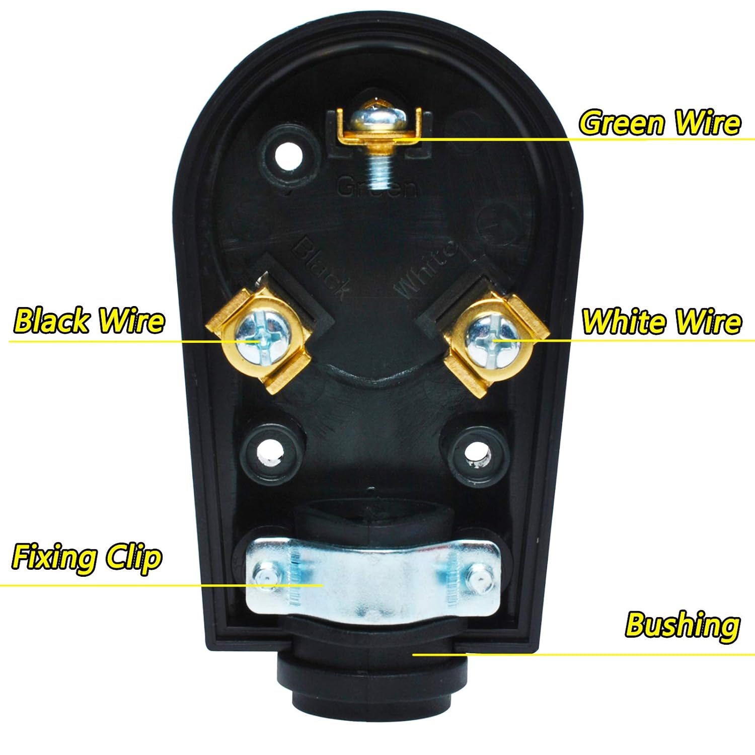 30 Amp RV Plug Male and Female Set, 2 Sets TT-30P/30R Receptacle, 125V Heavy Duty Electrical Plug Ends with Grip Handle, ETL Listed, for 10/3AWG Cord, Camper, Motorhome, Trailer, Van Black