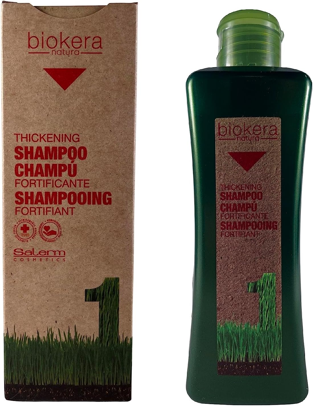 Fortifying Shampoo - Biokera Natura Fortifying Shampoo - 300 ml - with Ginseng and Ginkgo Biloba - Nourishes the Scalp - Helps Strengthen Weakened Hair - Refreshing Effect