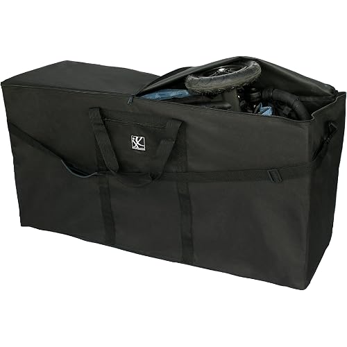 J.L. Childress Standard & Dual Stroller Bag - Travel Bag for Airplane, Fits Most Single & Double Baby Strollers, Airport Accessories for Gate or Baggage Check, Adjustable Strap - X-Large, Unpadded