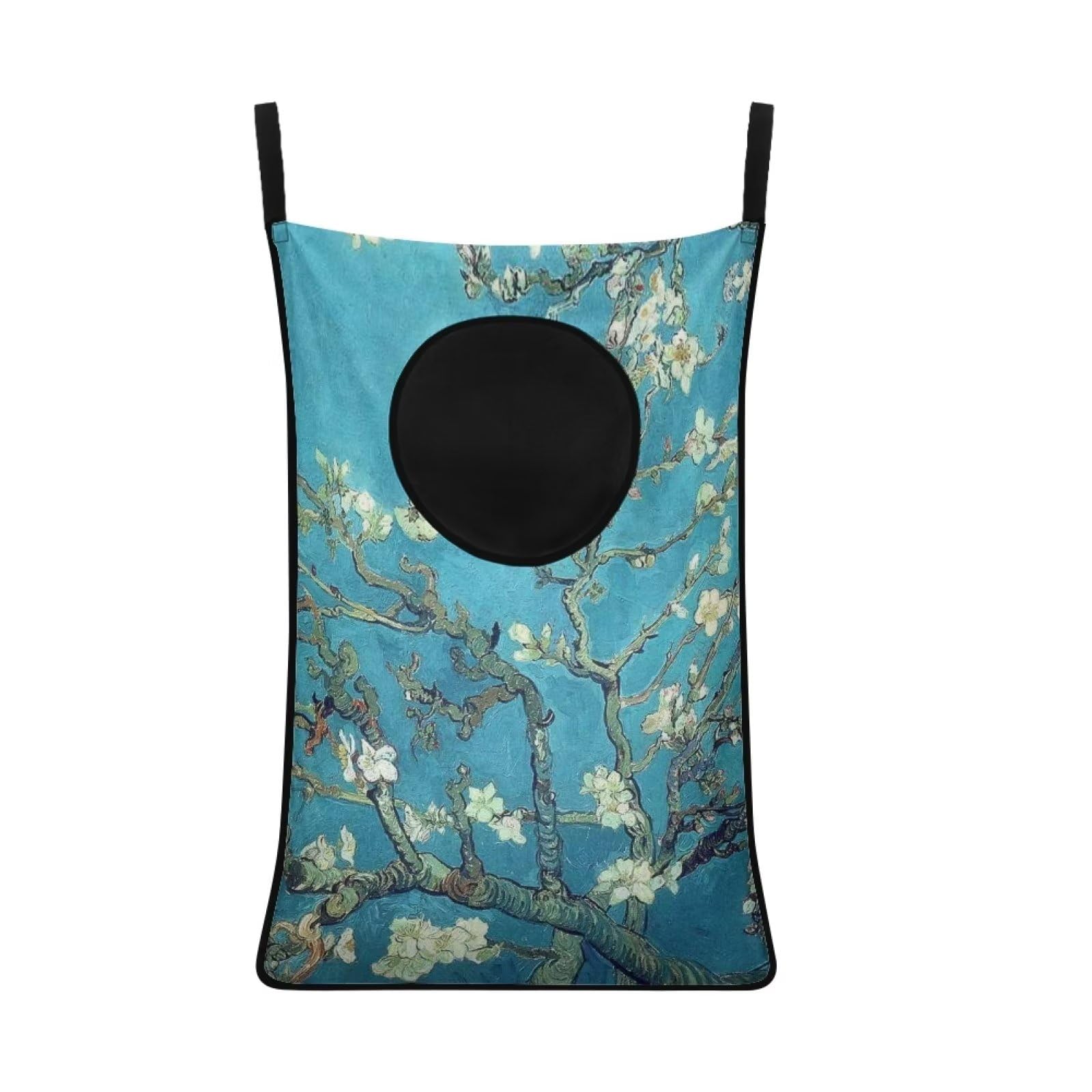 COEQINE Dirty Clothes Door Hanging Laundry Bag for Home Waterproof Zipper Laundry Storage Organzier for Home Decotation,Art Van Gogh Almond Blossoms Pattern - Image 2