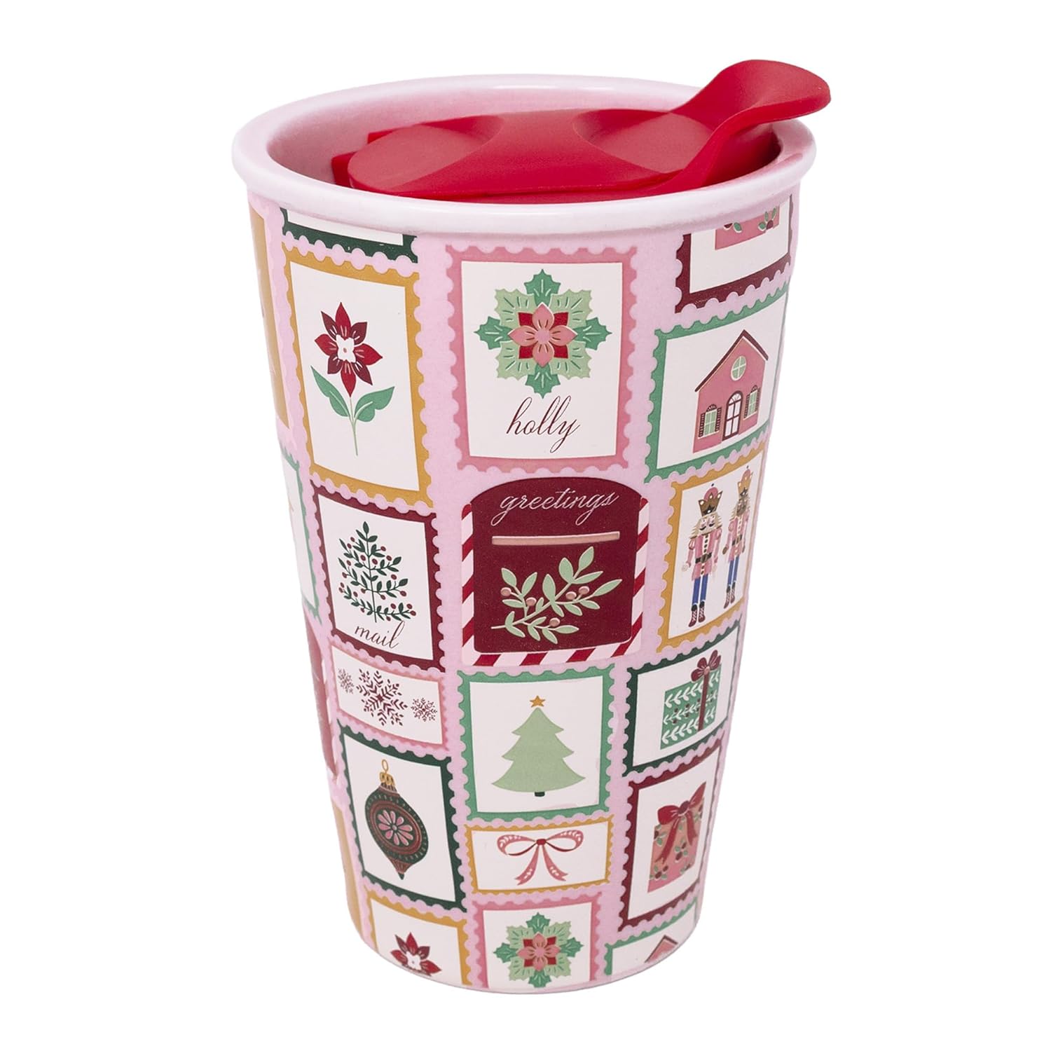 Martha Stewart 12 oz Holiday Travel Mug
