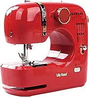 Victool Máquina de Costura Portátil Bivolt – 16 Pontos Embutidos, Luz LED, Pedal de 2 Velocidades para Consertos e Artesanato em Casa 110-220V