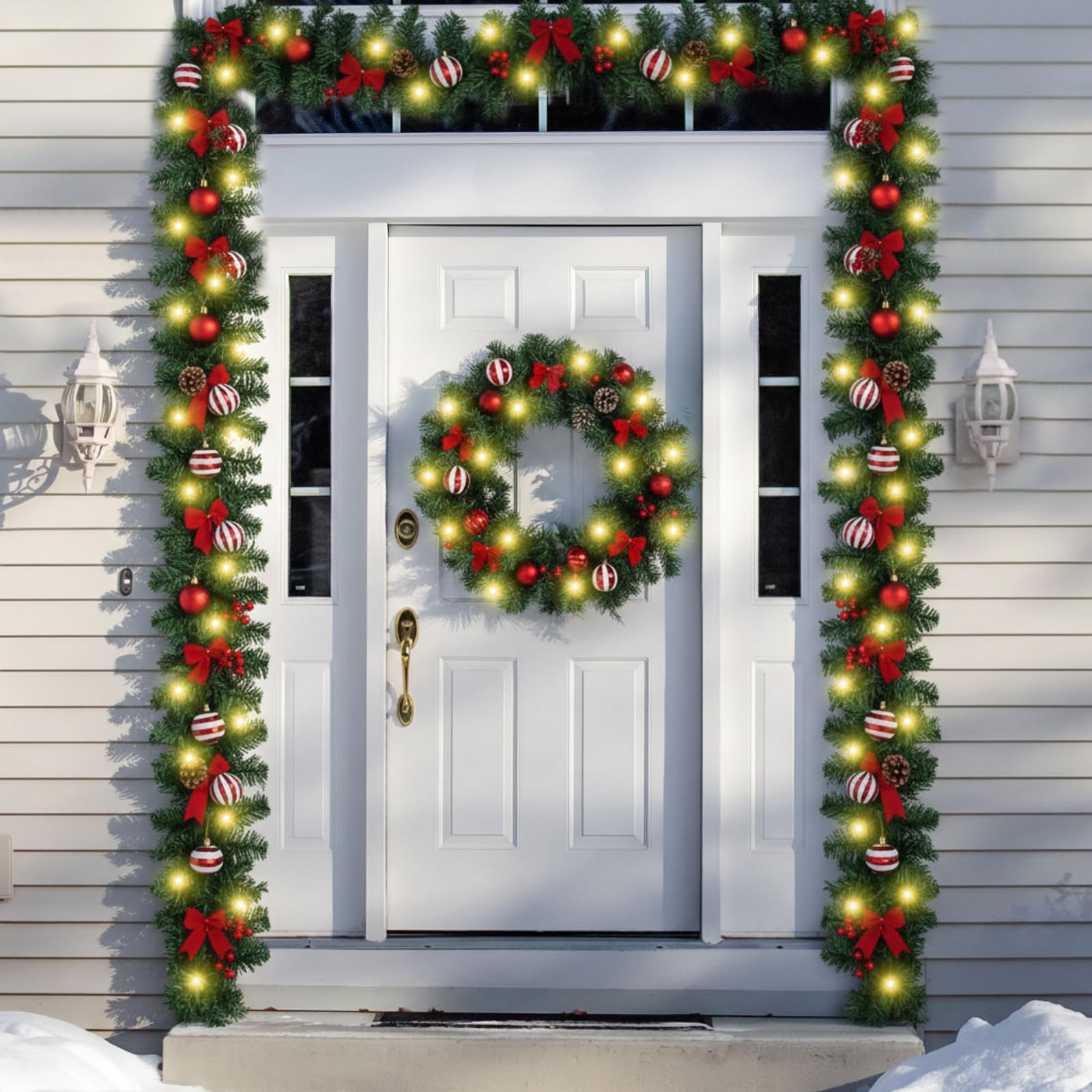 Guirlande de Noël artificielle au toucher réaliste Ceenna en cèdre haut de gamme