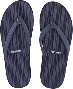 mens navy blue flip flops