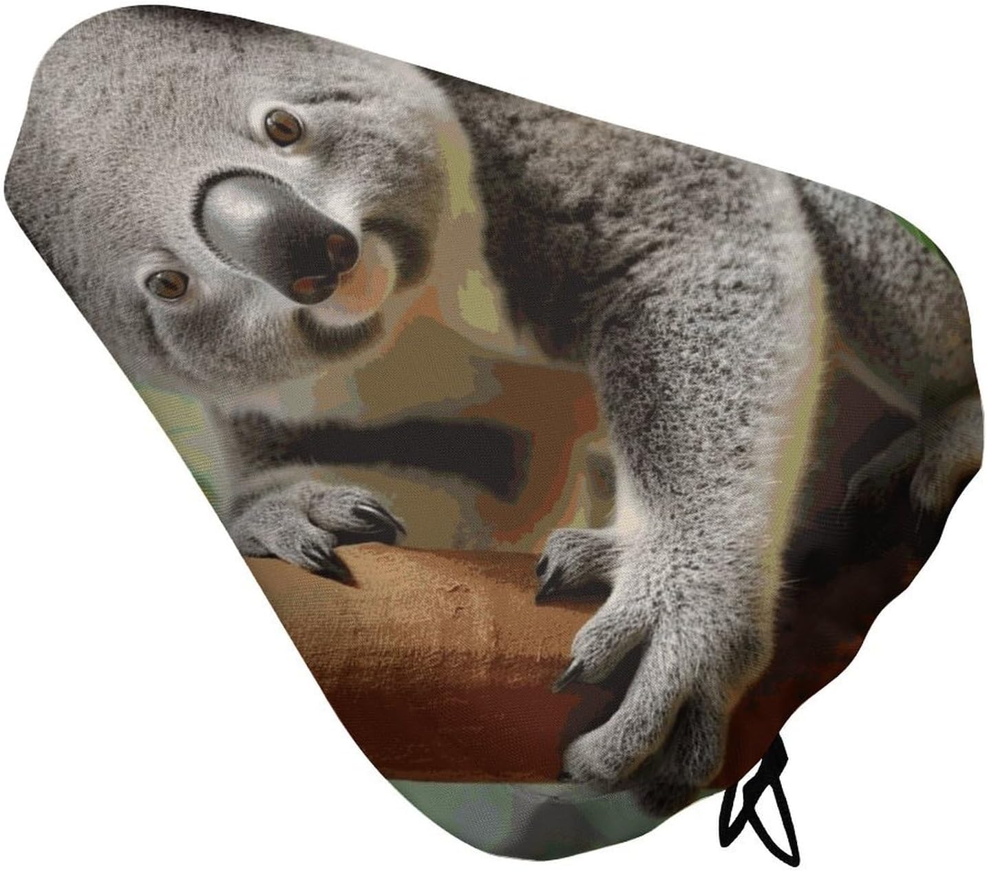 Cute Koala Bike Seat Cushion Waterproof Road Bike Seat Cover for Women Men Comfort Bicycle Seat Rain Cover with Drawstring Padded Mountain Bikes Saddle Fit for Exercise Stationary Bikes