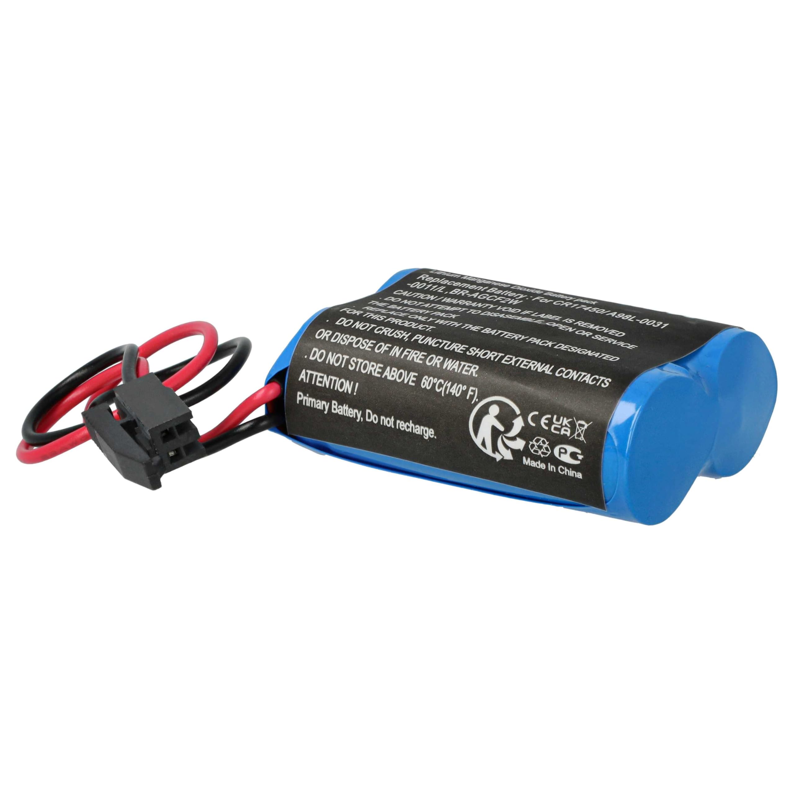 vhbw 5x batteria compatibile con GE/Fanuc A06B-6093-K001, A98L-0031-0011/L Programmable Logic Controller (2200mAh, 6V, Li-MnO2)