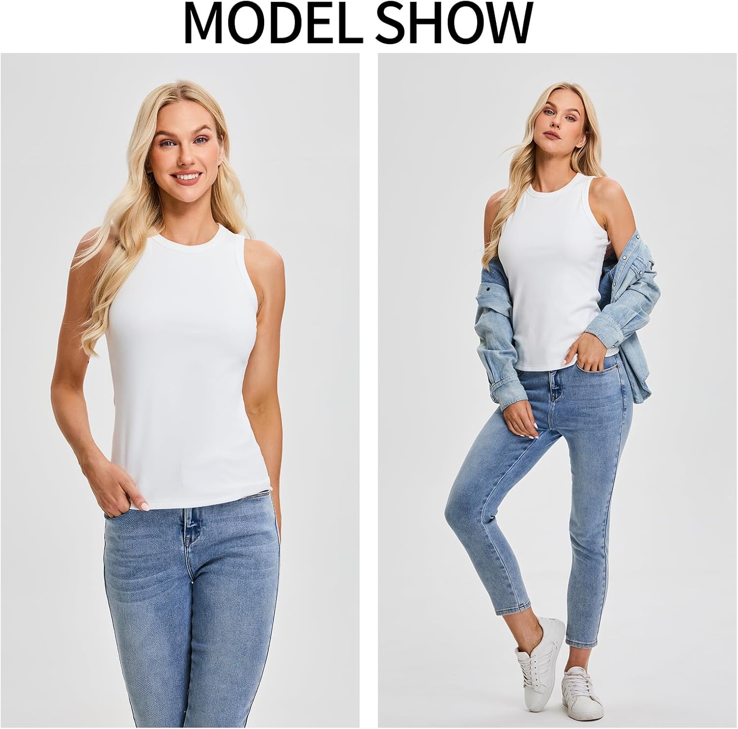 Soneven Sleeveless Thermal Shirts for Women Fleece Lined Thermal Tank Tops Camisole Warm Base Layer Cold Weather - Image 3