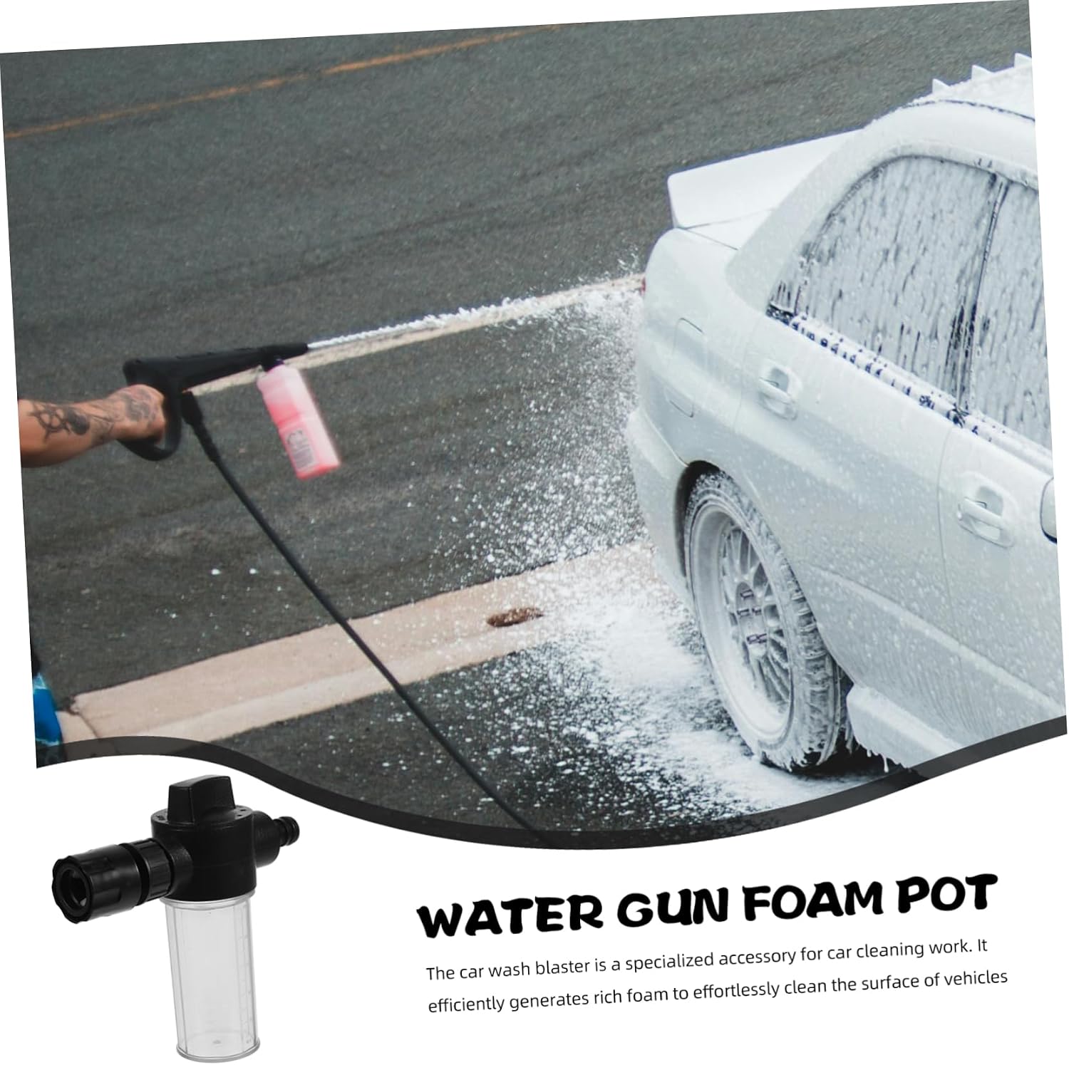 Foam Car Wash Sprayer Tool Efficient Foam Generation for Easy Cleaning Lightweight Sturdy Design Versatile for Various Cleaning Tasks for Cars Trucks More
