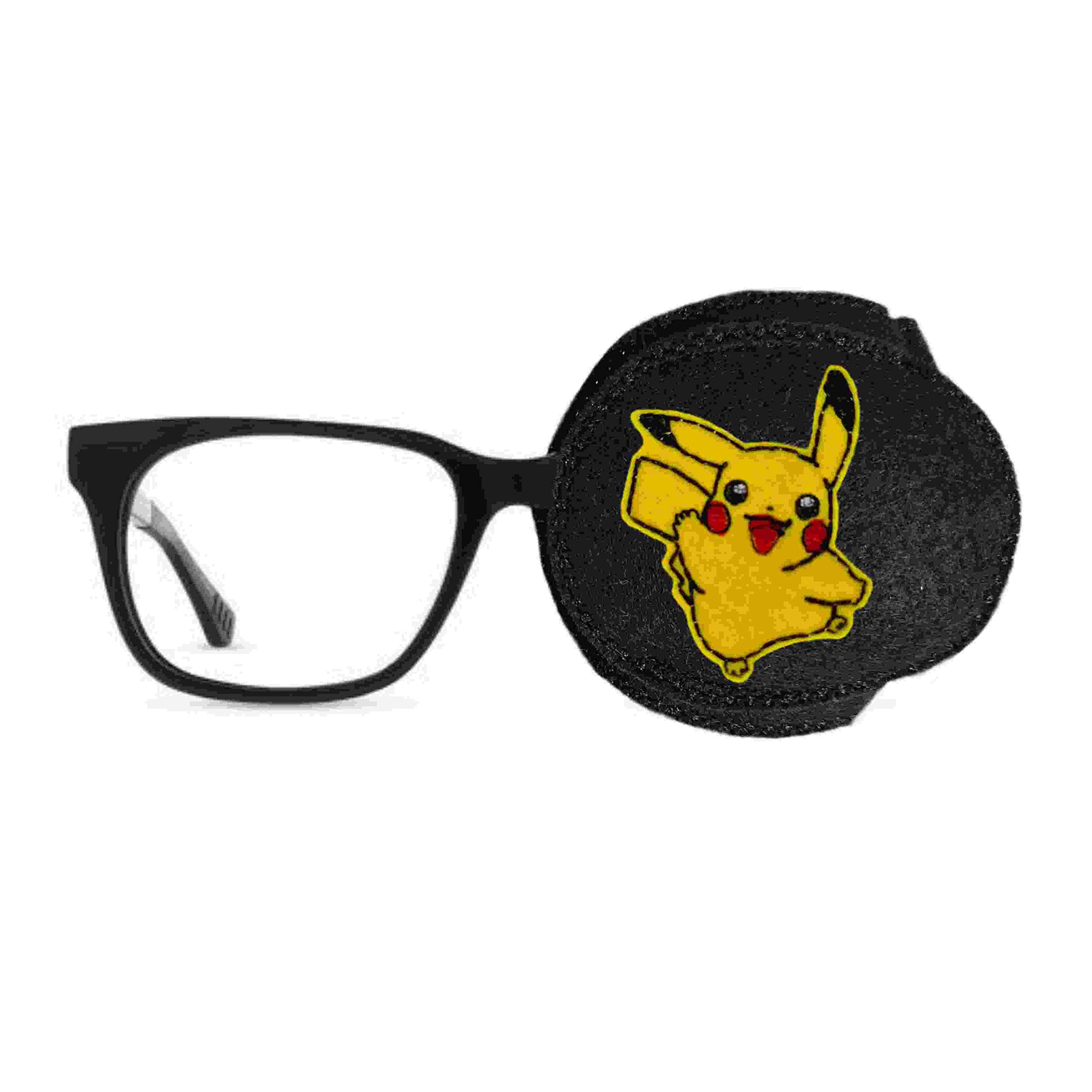 Cache-œil Réutilisable En Feutre Pour Lunettes - Traitement Amblyopie (œil Paresseux) - Taille Unique Adulte/enfant - Gris Chauve-souris (œil Gauche)