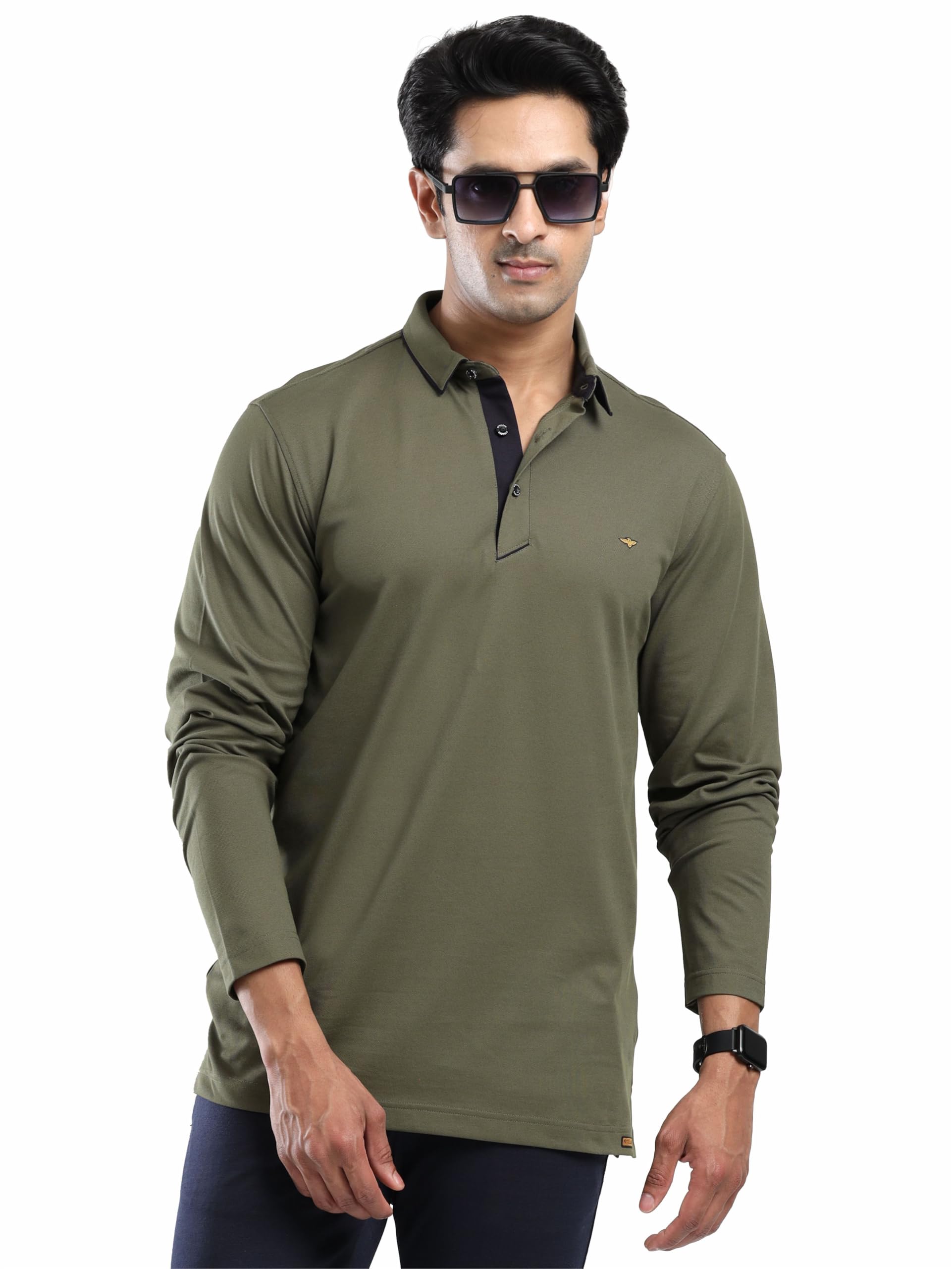 stellers Men's Full Sleeve Polo T-Shirt | Premium Cotton | streatchable | Enzyme bio Washed | Feather Touch Feel | Sustainable-picture-14
