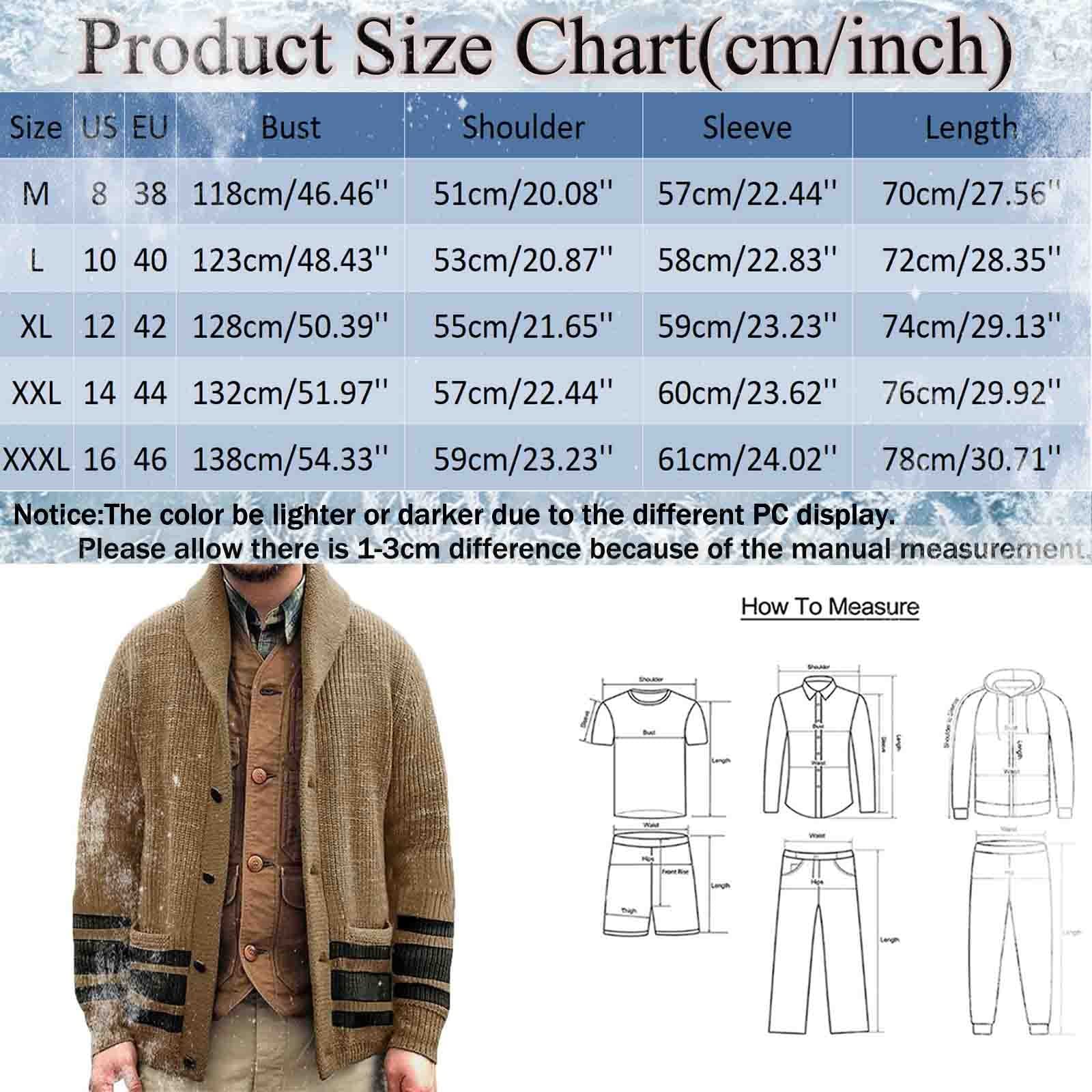 Cárdigan De Invierno para Hombre, Chaqueta Punto Botones Hombre Color Sólido Botones Moda Jersey Solapa Chaqueta Cálida Informal Cómodo Elegante Outwear Top Suéter Otoño Invierno