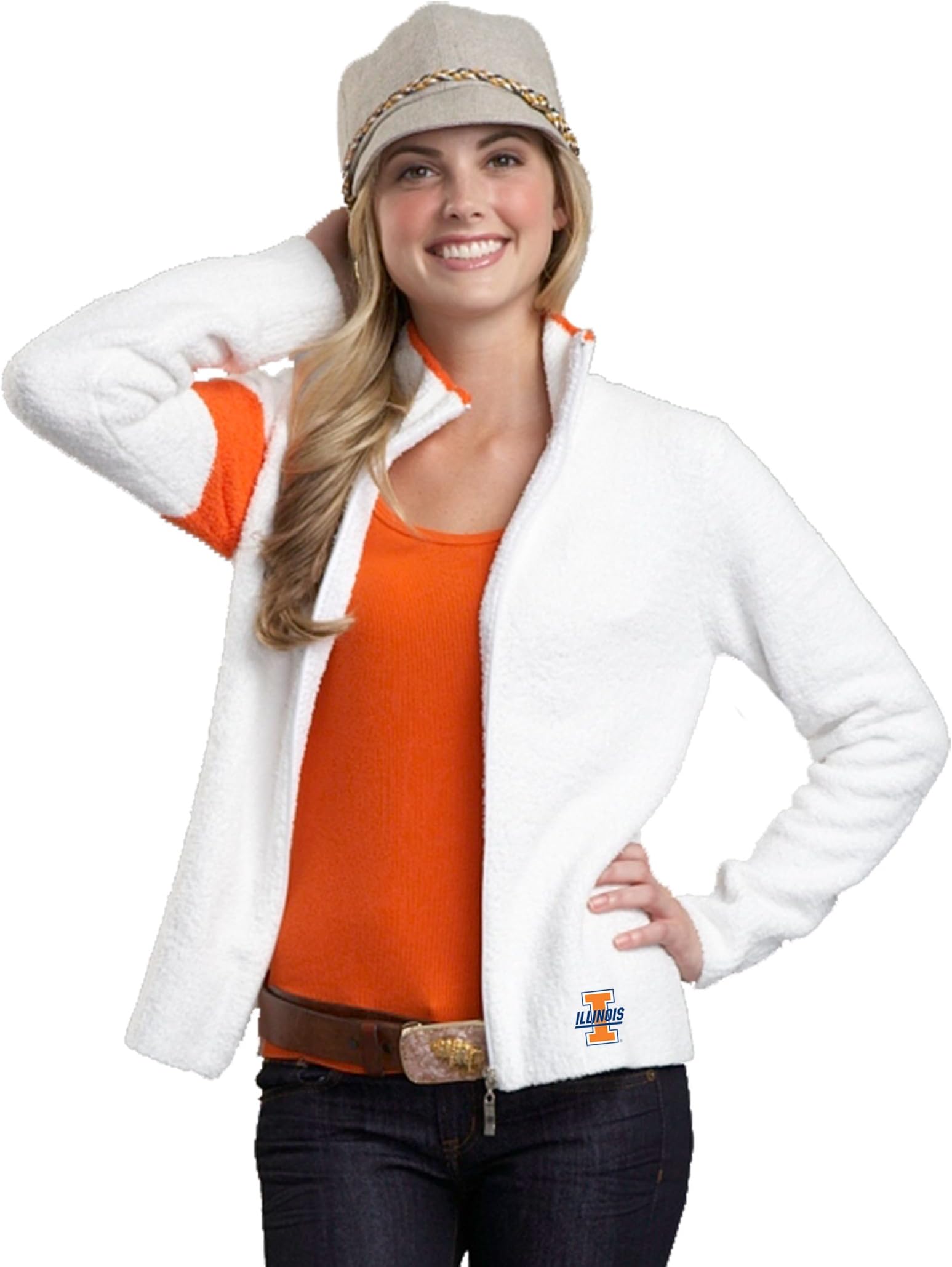 NCAA Illinois Fighting Illini Kashwere U 2-Tone Motorcycle Jacket
