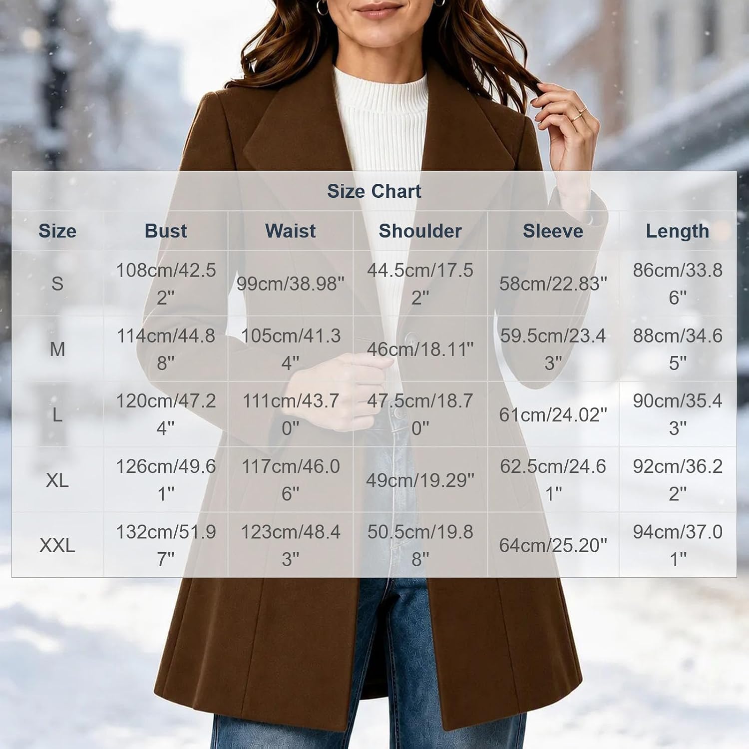 Women's Solid Coat Notched Collar Long Sleeve Elegant Long Blazer