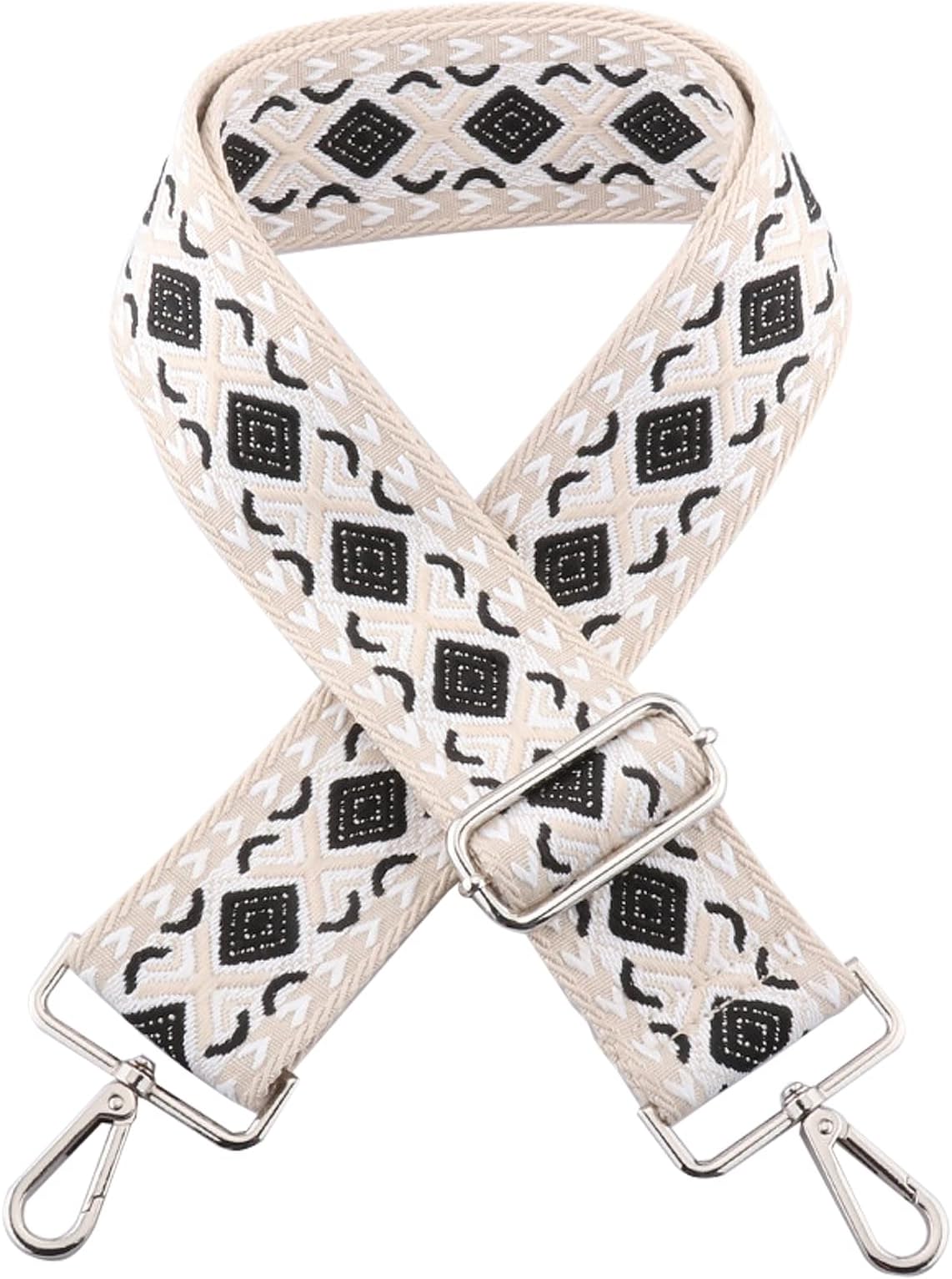 WANYI Shoulder Bag Strap Replacement 5cm Universal Wide Handbag Straps with Gold/Silver Clasp 75-135cm Adjustable Bag Strap for Luggage,Crossbody Bags,Guitar bags