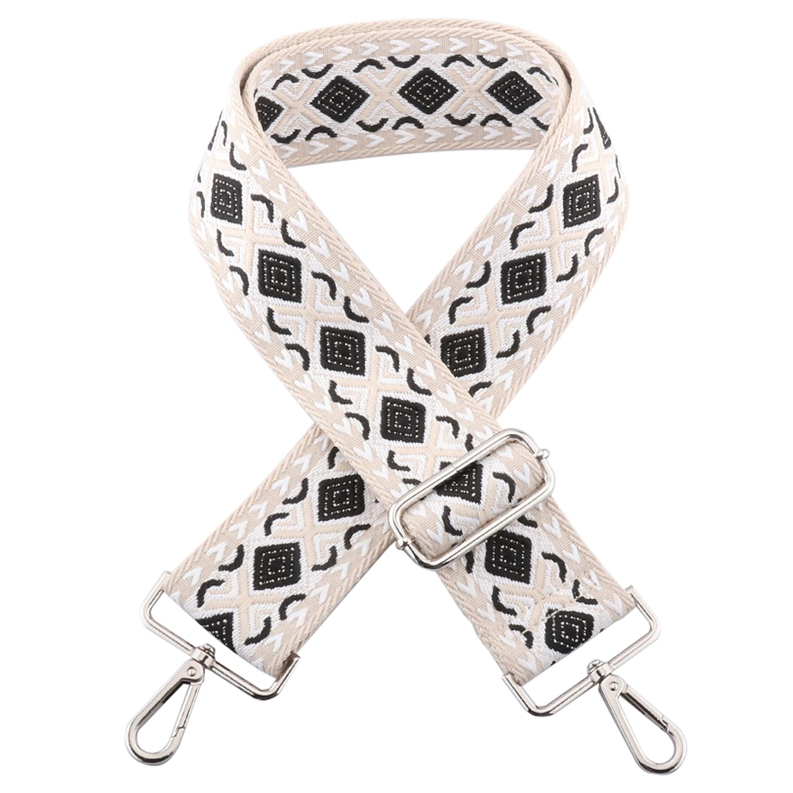 WANYI Shoulder Bag Strap Replacement 5cm Universal Wide Handbag Straps with Gold/Silver Clasp 75-135cm Adjustable Bag Strap for Luggage,Crossbody Bags,Guitar bags