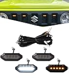 Front Grille Light White/Amber Center Grille Lights Decorative Lights Compatible with Suzuki Jimny JB64 JB74 2019 2020 2021 2022 2023