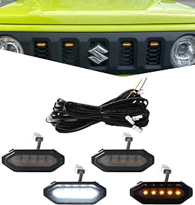 Front Sequential Side Marker Lights For Suzuki Jimny 2005-2012 & 2018-2022 – Smoked Lens, Amber LED, Can-bus Design