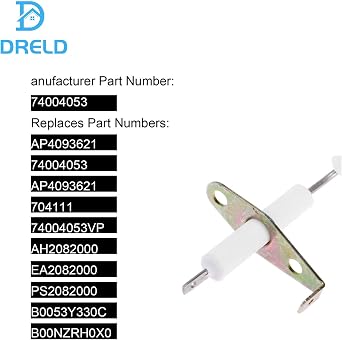 74004053 Sparks Igniter Top Burner Range Replacement for Whirlpool, Maytag