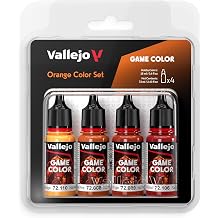 Vallejo - Orange Color Set, Game Color, 4 Bottles x 0.6 fl.oz.