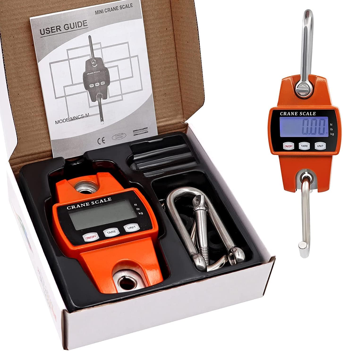 Hanging Weight Scales 660lb Digital Electronic Weighing Scales Accurate Sensors for Outdoor Hunting Large Luggage Weight