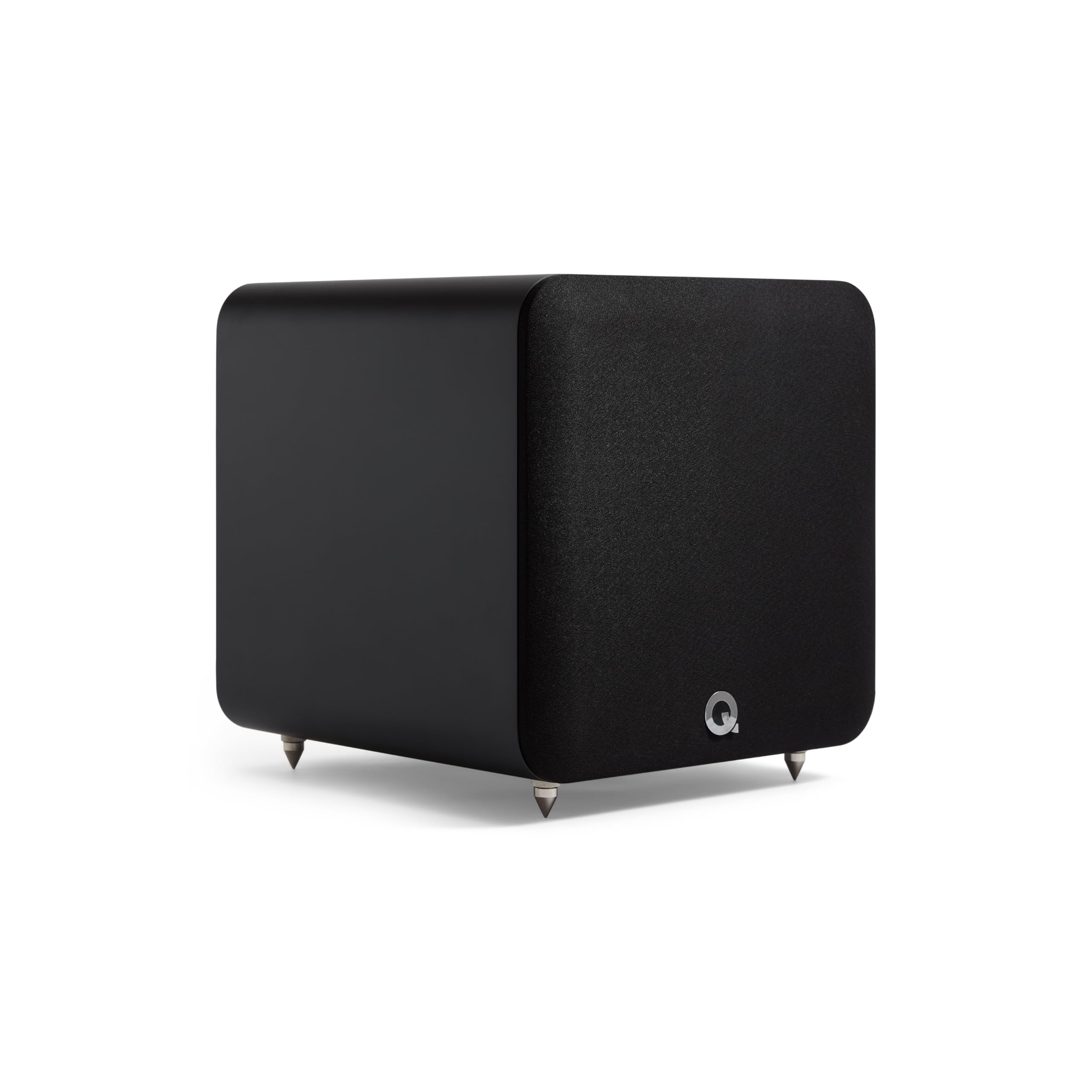Q Acoustics Q SUB80 Subwoofer, controlador de graves de 8 pulgadas, carcasa deflectora infinita con amplificador de potencia máxima de 400 W para sistemas de cine en casa (negro satinado)