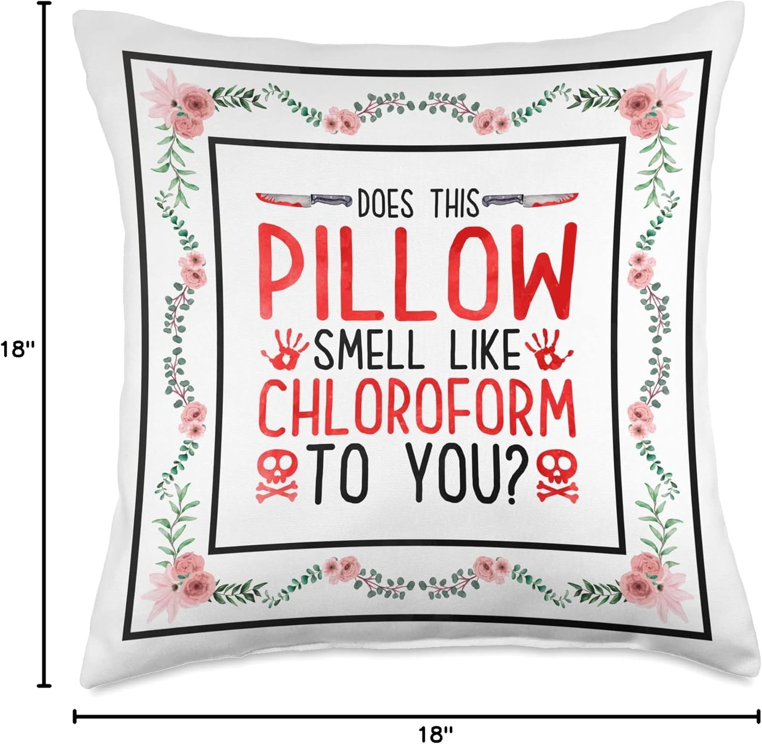 True Crime Pillow Smell Like Chloroform, Murder Show Throw Pillow