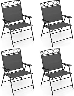 10 Cozy Patio Ideas for Small Spaces That Feel Inviting 30 Giantex Set of 4 Patio Folding Chairs, Outdoor Dining Chairs for Camping...