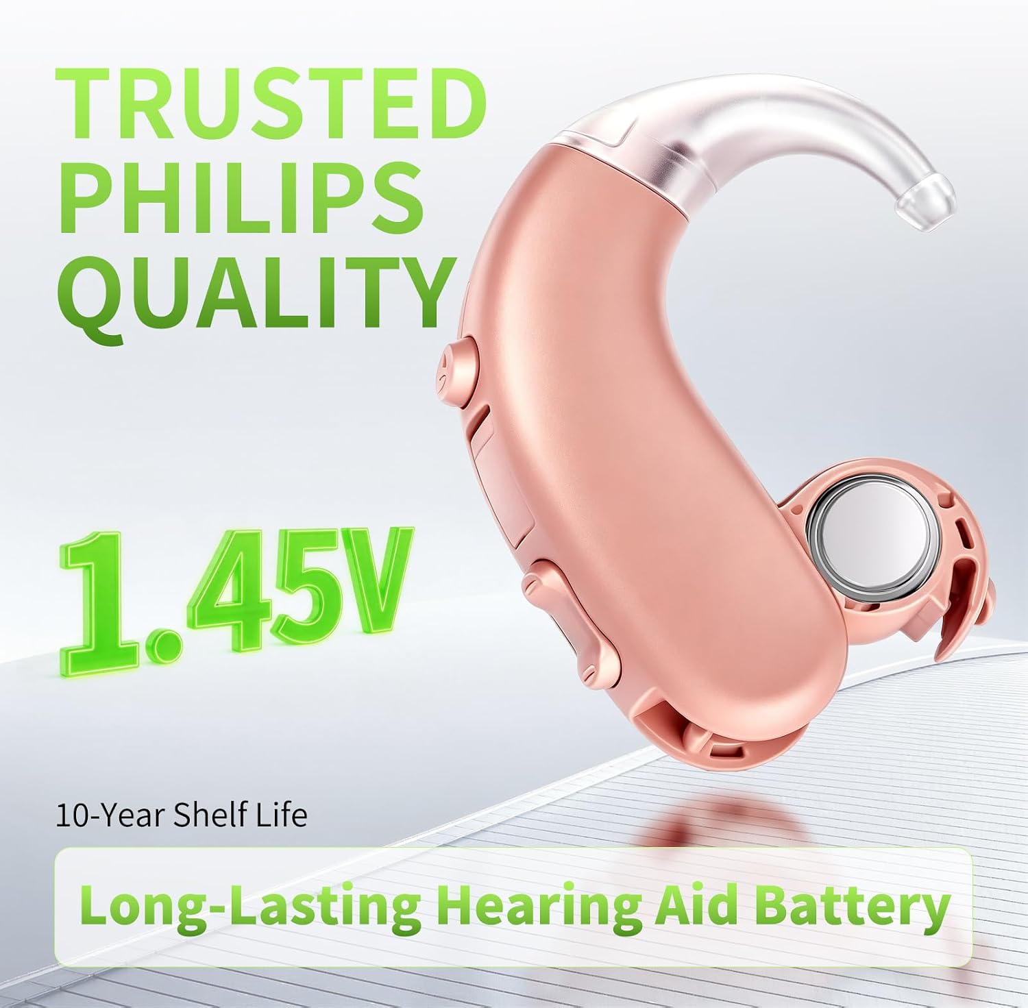 PHILIPS A312 Hearing Aid Batteries 24 Pack, 1.45V Zinc Air Coin Cell, Long-Lasting, Leak-Proof, No Mercury for Hearing Aids & Amplifiers image 2